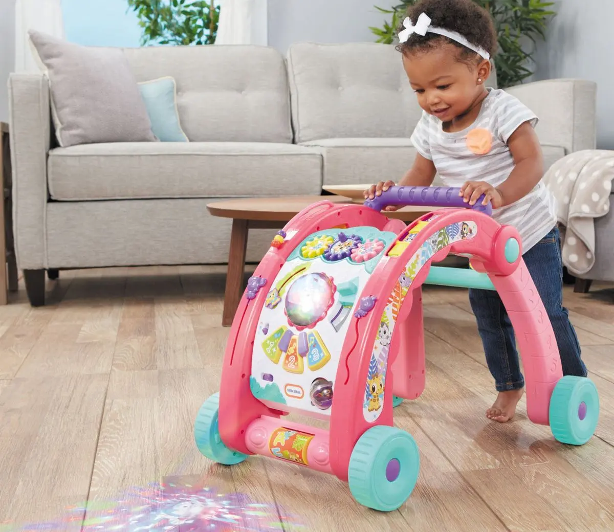 Premergator interactiv Little Tikes Light'n Go 3-in-1 Activity Walker (Pink) - 3