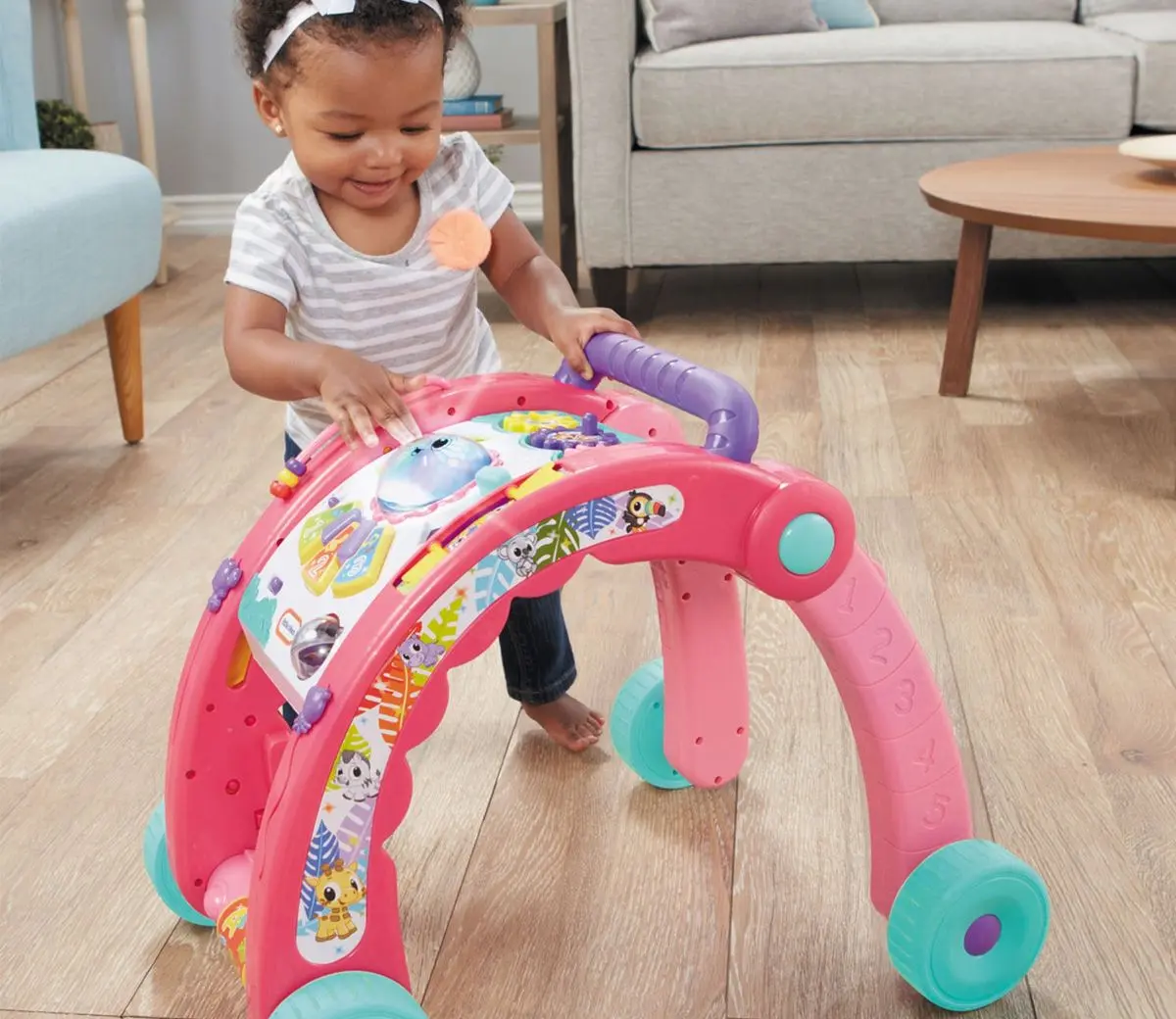 Premergator interactiv Little Tikes Light'n Go 3-in-1 Activity Walker (Pink) - 4