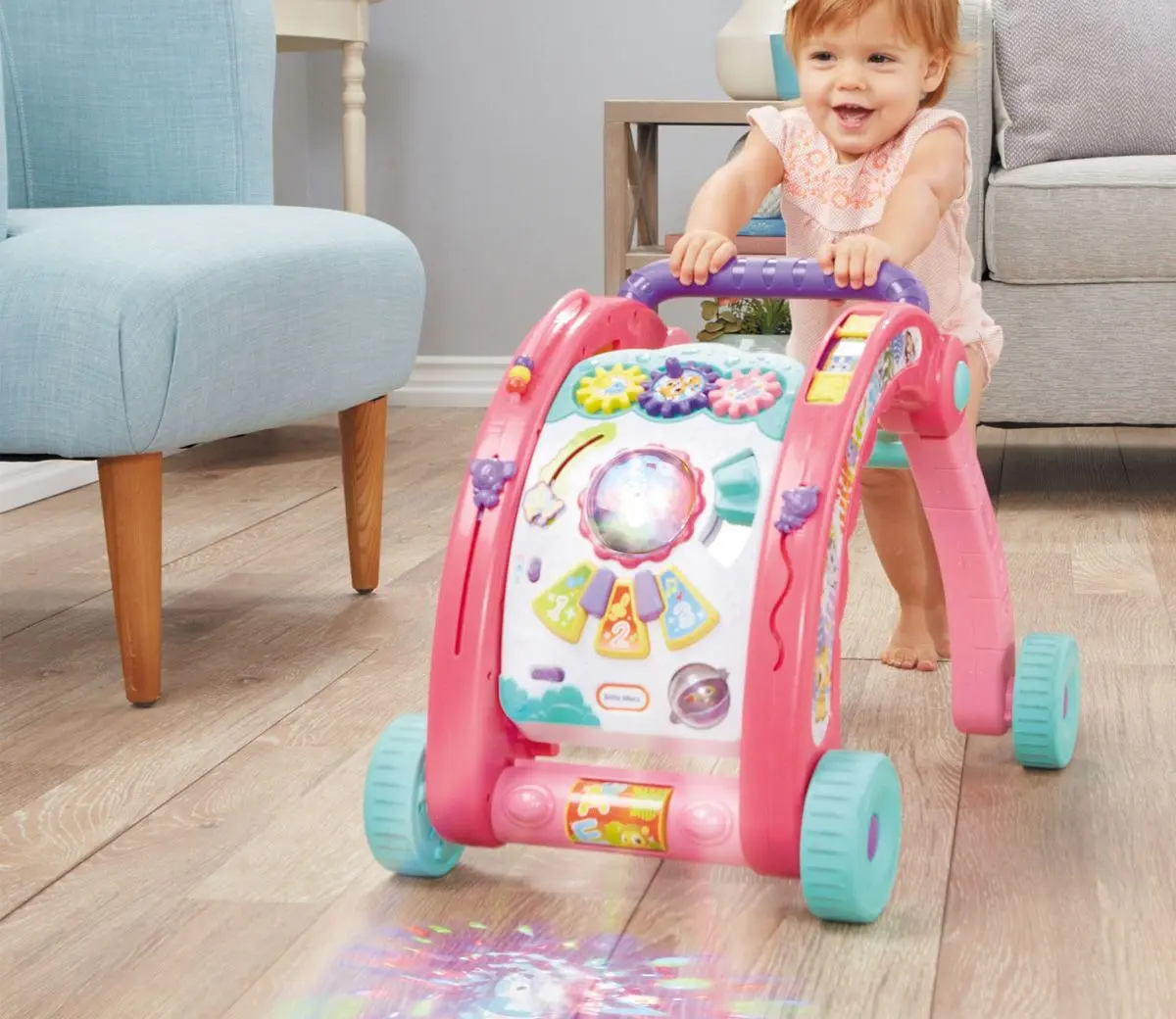 Premergator interactiv Little Tikes Light'n Go 3-in-1 Activity Walker (Pink) - 5