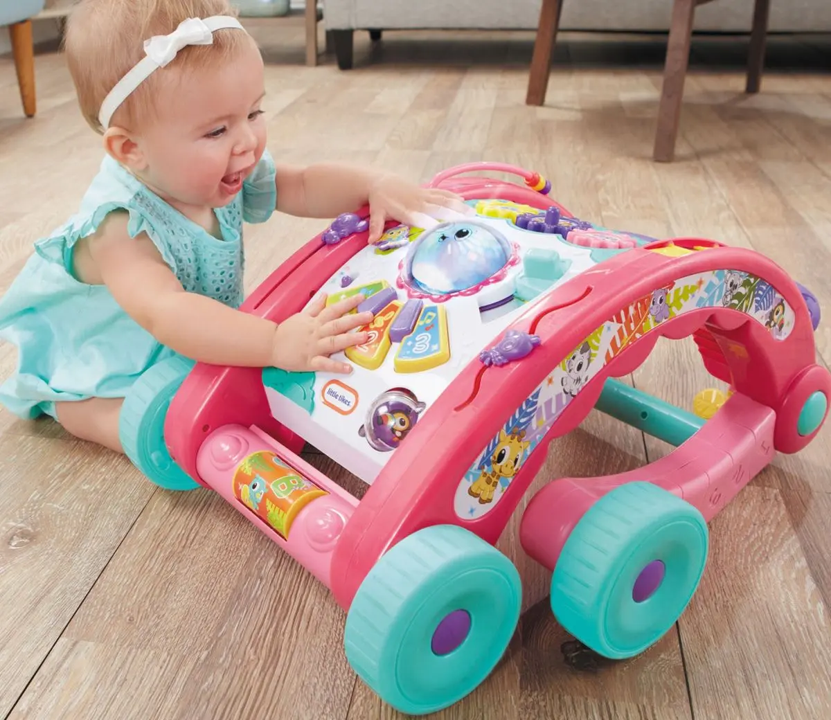 Premergator interactiv Little Tikes Light'n Go 3-in-1 Activity Walker (Pink) - 6