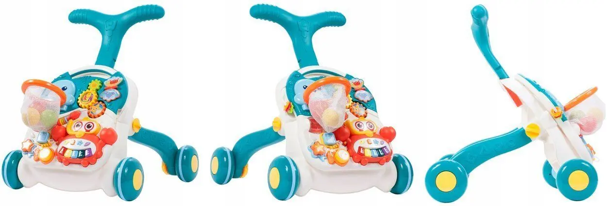 Ходунки интерактивные 2в1 MalPlay Walker And Active Table (White/Blue)