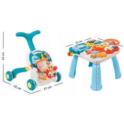 Ходунки интерактивные 2в1 MalPlay Walker And Active Table (White/Blue) Thumb