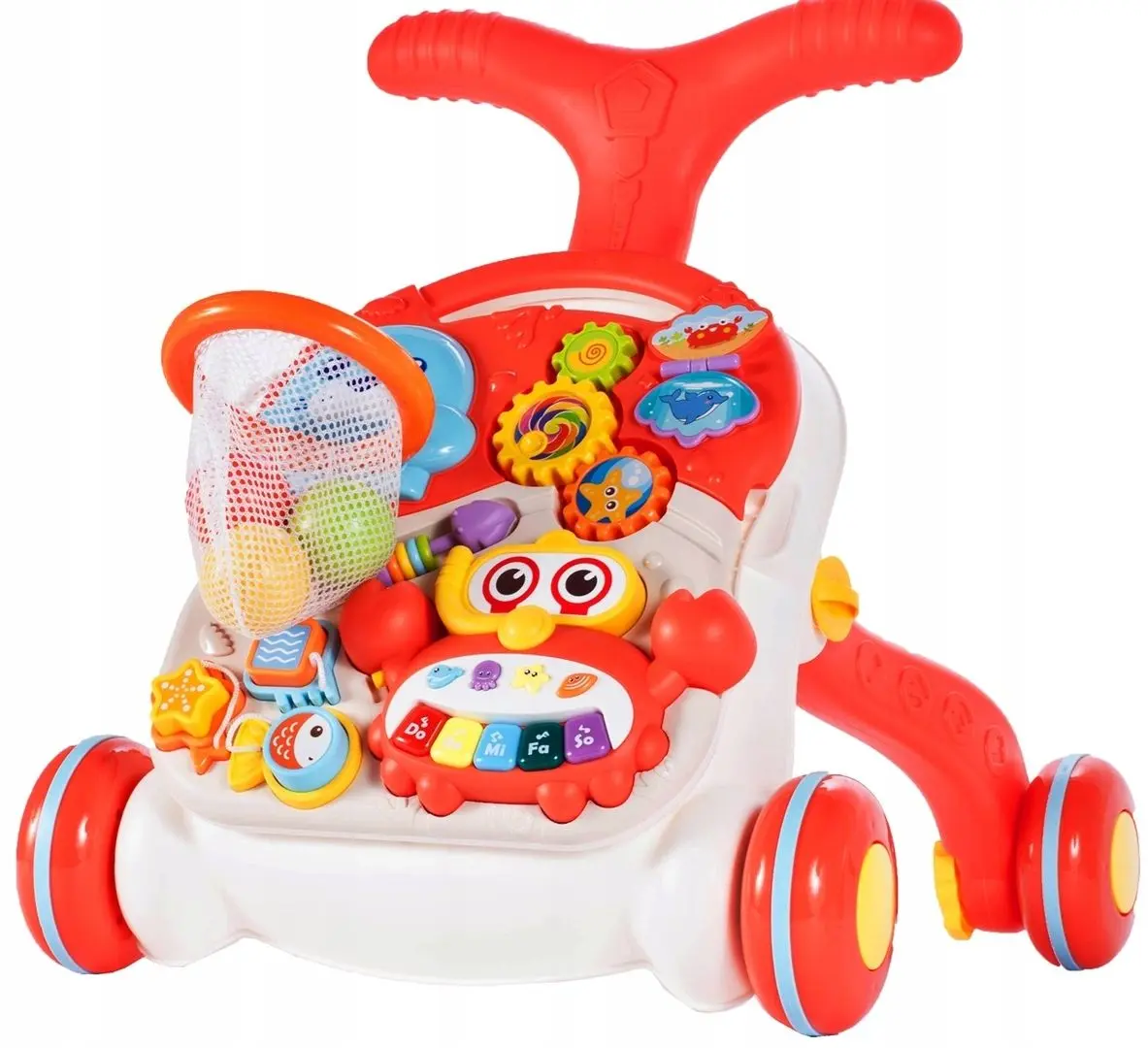 Premergator interactiv 2in1 MalPlay Walker And Active Table (White/Red)