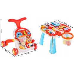 Premergator interactiv 2in1 MalPlay Walker And Active Table (White/Red) Thumb
