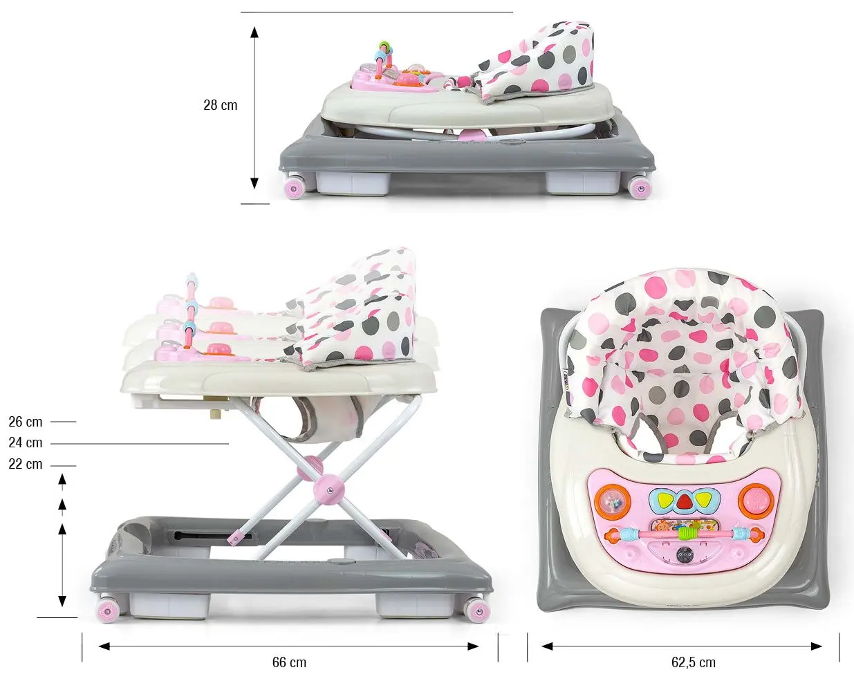 Premergator Milly Mally Patrol Pastel Dots (Grey/Pink) - 9