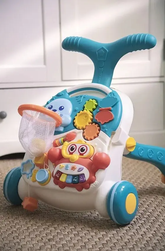 Ходунок интерактивный 3in1 Premaman Activity Cart (Blue) - 5