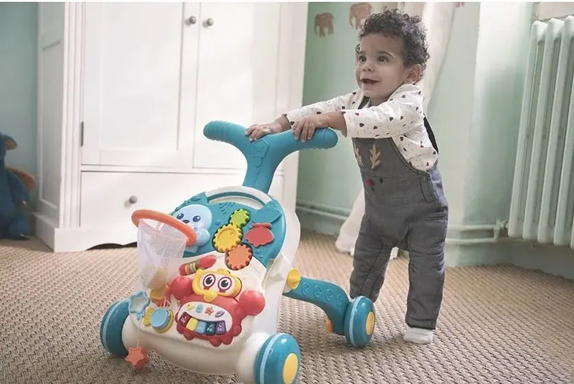 Ходунок интерактивный 3in1 Premaman Activity Cart (Blue) - 6