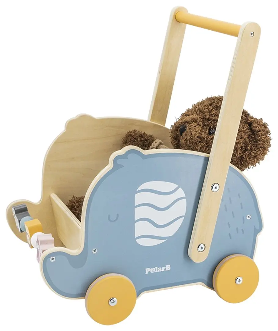 Premergator-impingator Viga Toys PolarB Doll Buggy Elephant 44031 (Blue) - 4