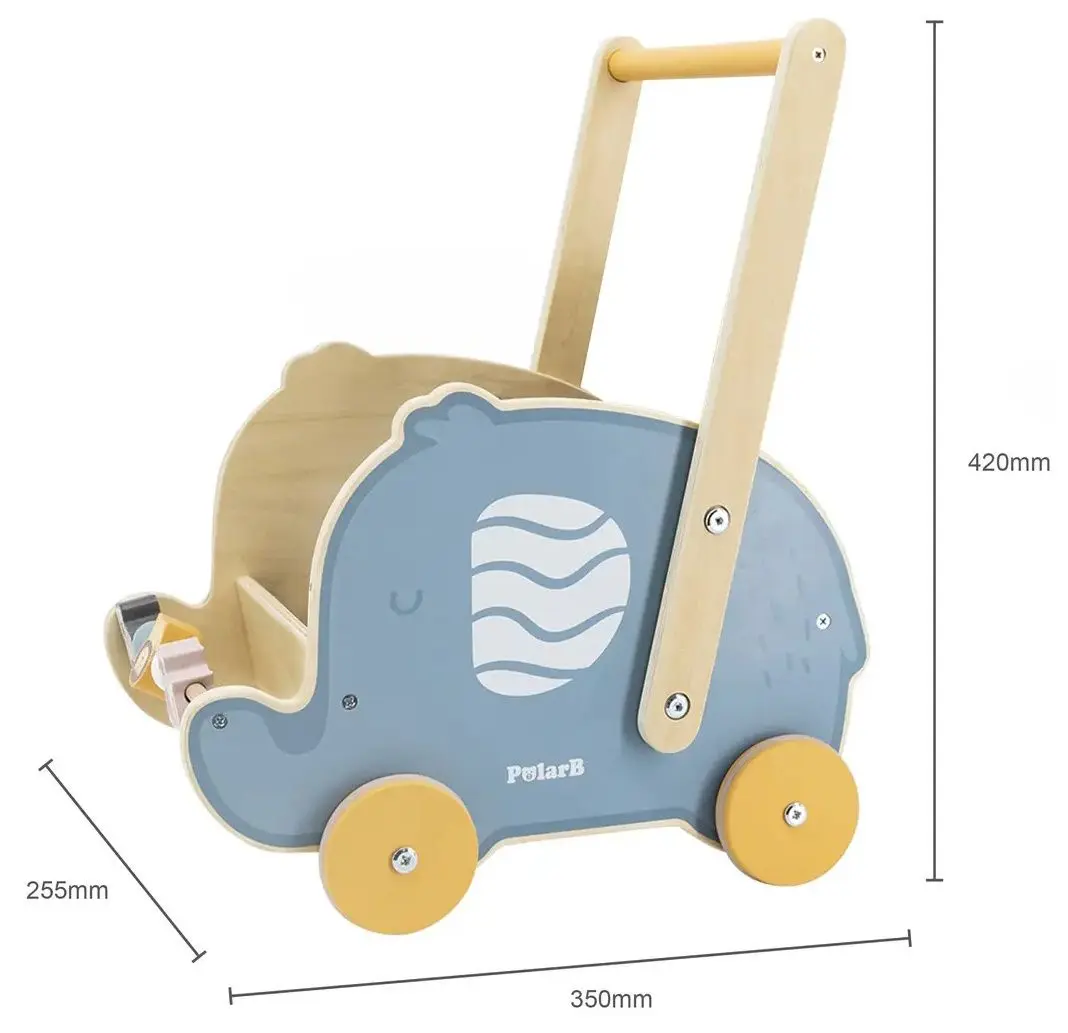Premergator-impingator Viga Toys PolarB Elephant (Blue/Wood) - 4