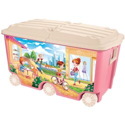 Cutie pentru jucarii Бытпласт Plastiska 66l (Pink/White)