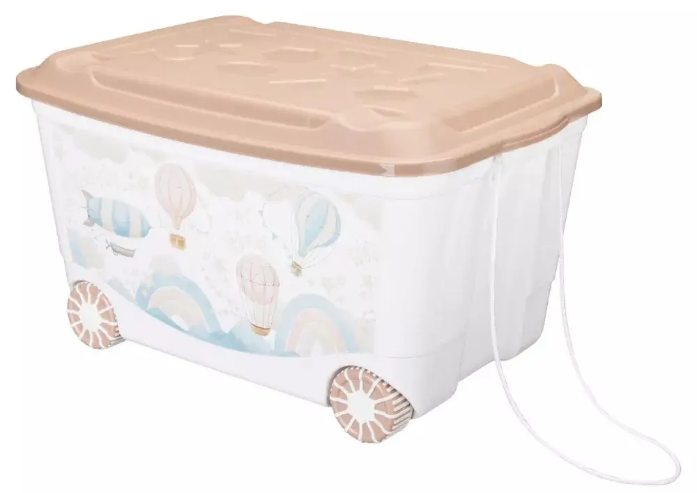Ящик для игрушек Бытпласт Пластишка 45l (White/Beige)