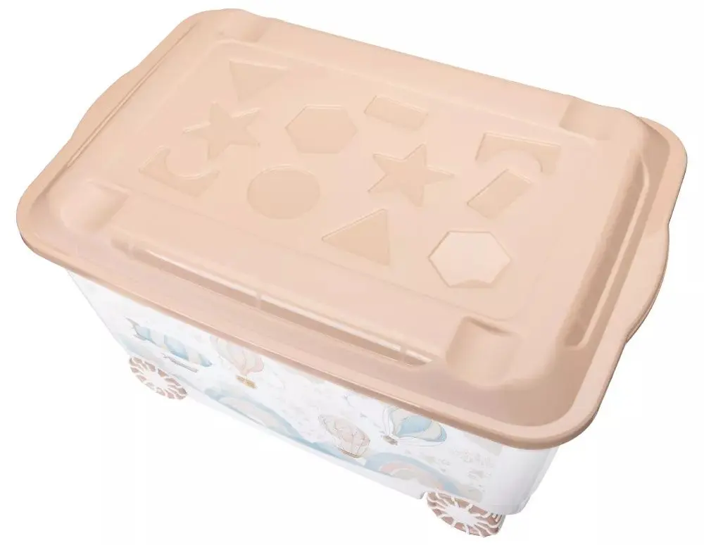 Ящик для игрушек Бытпласт Пластишка 45l (White/Beige)