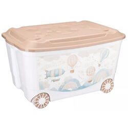 Ящик для игрушек Бытпласт Пластишка 45l (White/Beige) Thumb