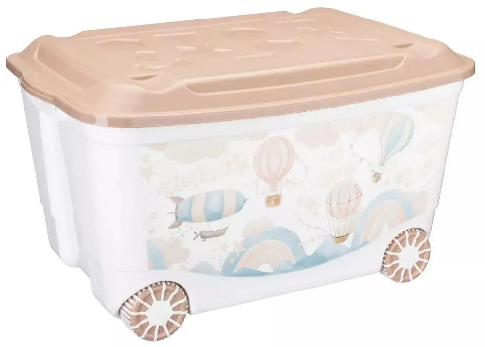 Ящик для игрушек Бытпласт Пластишка 45l (White/Beige)