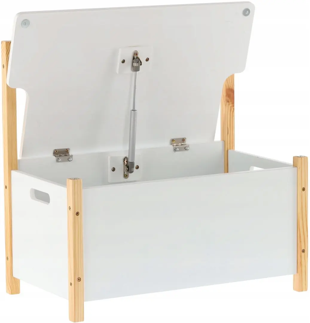 Bancheta-lada depozitare pentru jucarii Chomik Daisy (White) - 6