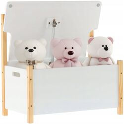 Bancheta-lada depozitare pentru jucarii Chomik Daisy (White) Thumb