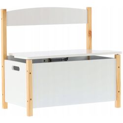 Bancheta-lada depozitare pentru jucarii Chomik Daisy (White)