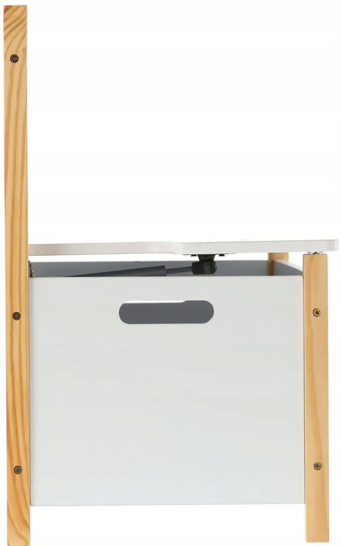 Bancheta-lada depozitare pentru jucarii Chomik Daisy (White) - 4