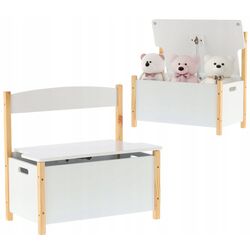 Bancheta-lada depozitare pentru jucarii Chomik Daisy (White) Thumb