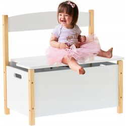 Bancheta-lada depozitare pentru jucarii Chomik Daisy (White) Thumb