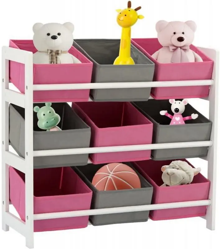 Organizator de jucării Chomik 65x28x60 (Pink/Grey) - 2