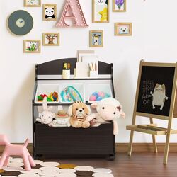 Стеллаж Costway HW66456CF (Dark Brown/White) Thumb