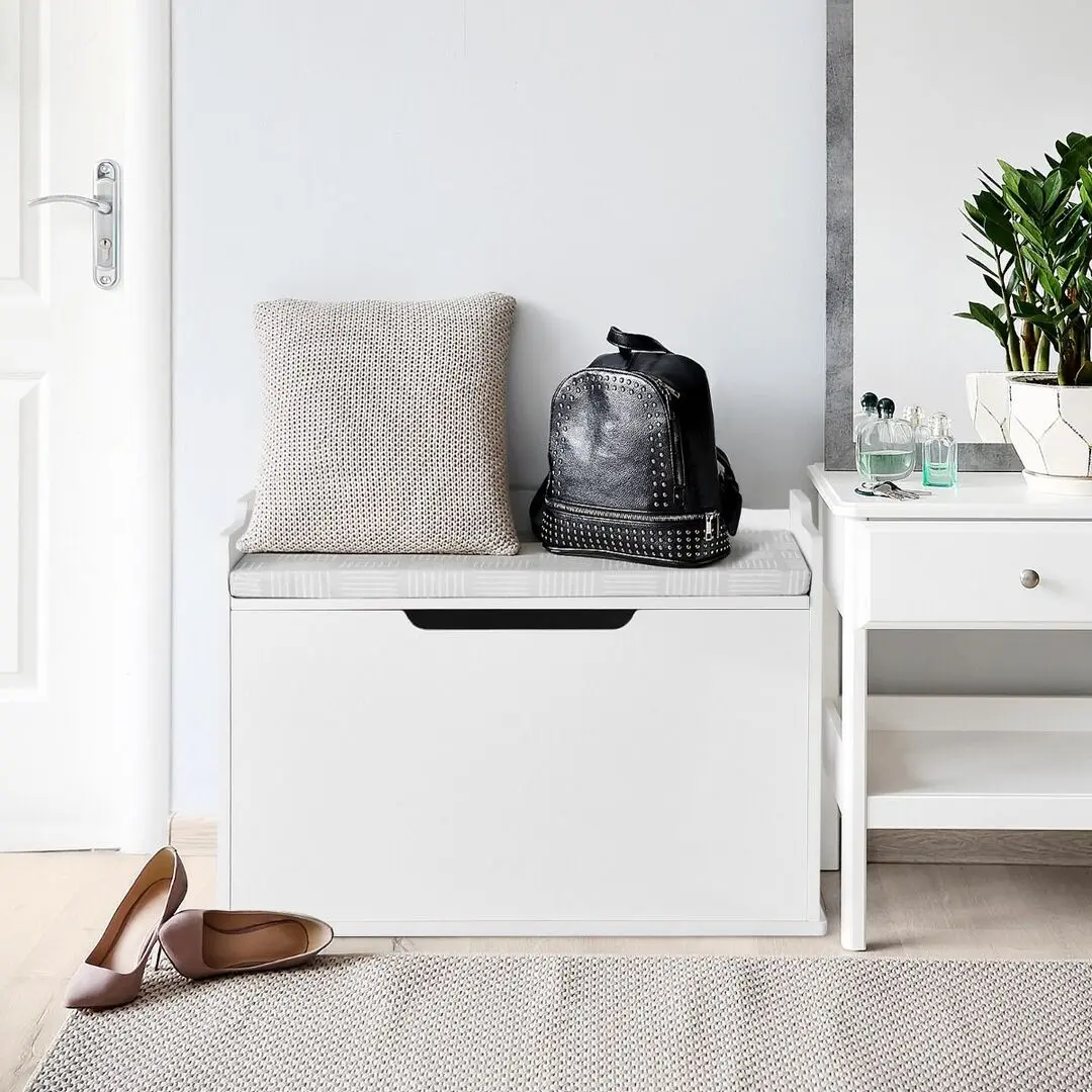 Banca cu depozitare Costway HW66699WH (White)