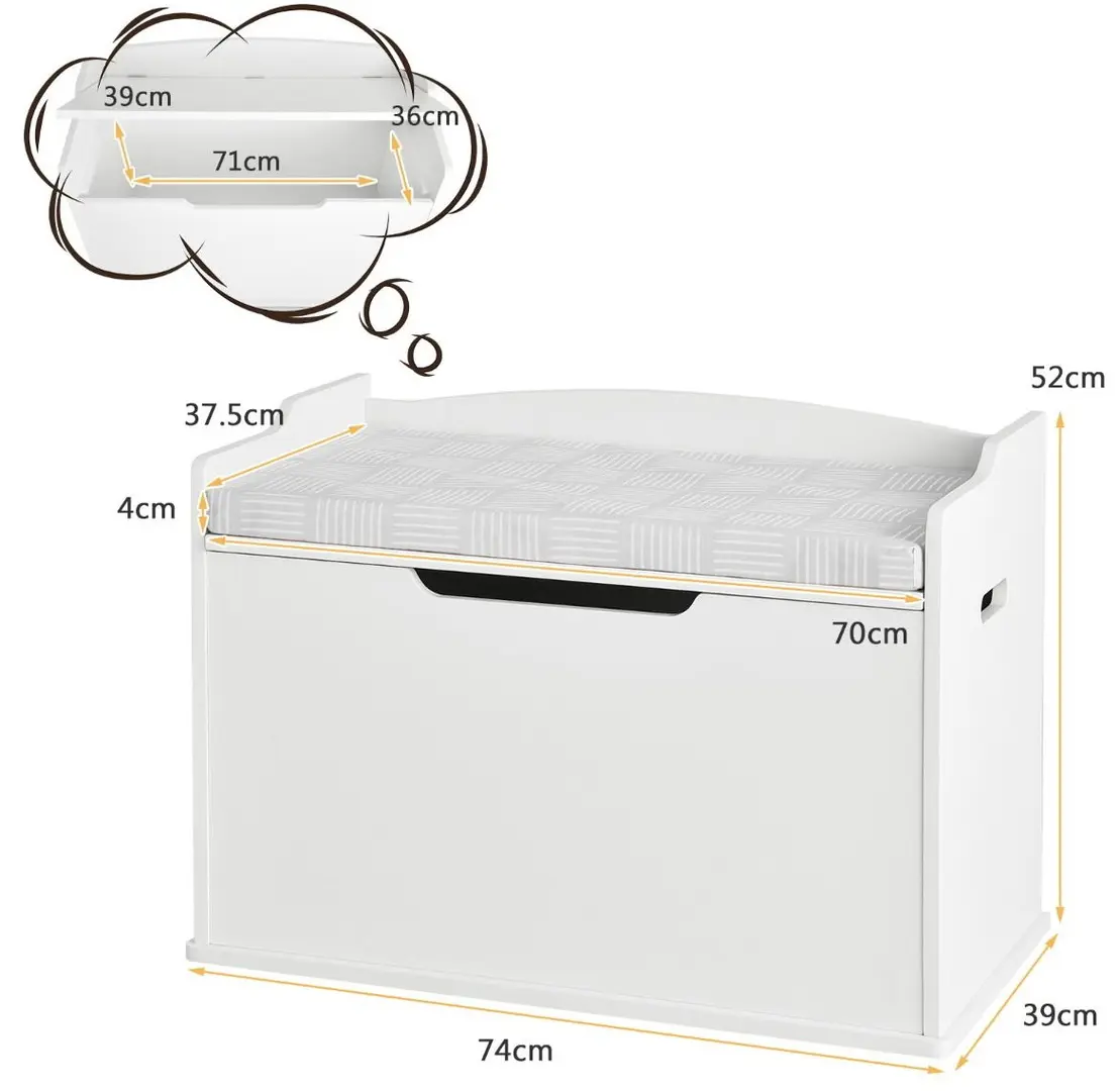 Banca cu depozitare Costway HW66699WH (White)