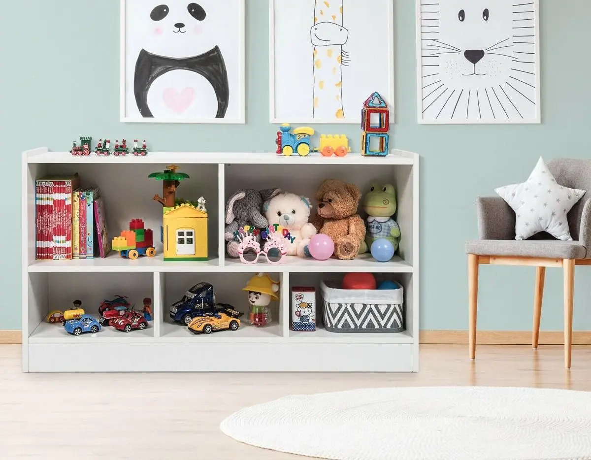 Etajera pentru depozitare jucarii Costway CB10297WH (White)