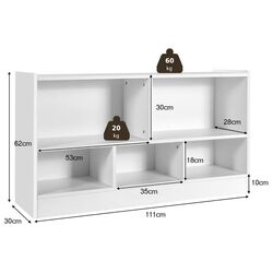 Etajera pentru depozitare jucarii Costway CB10297WH (White) Thumb