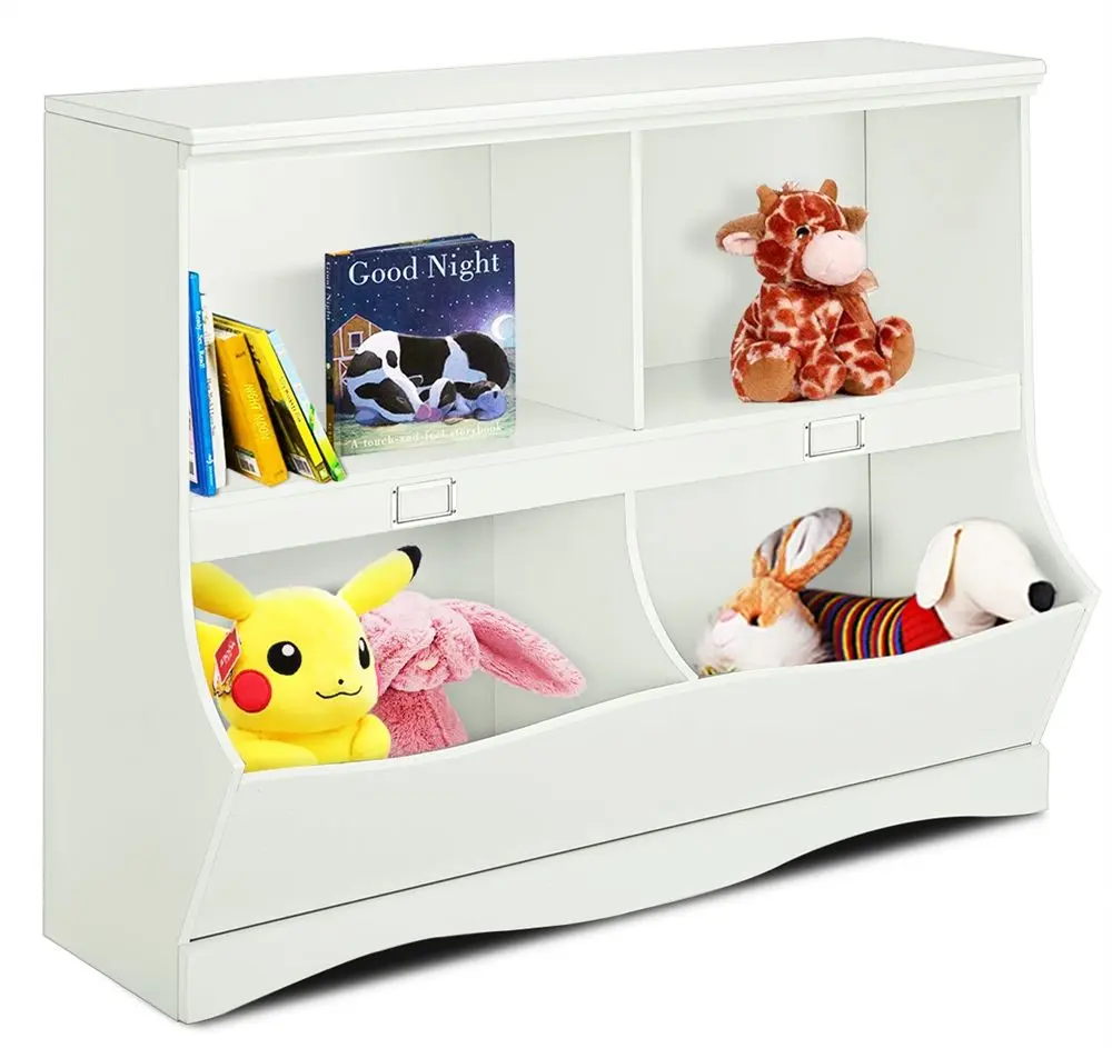 Стеллаж для хранения игрушек Costway HW57075WH (White)