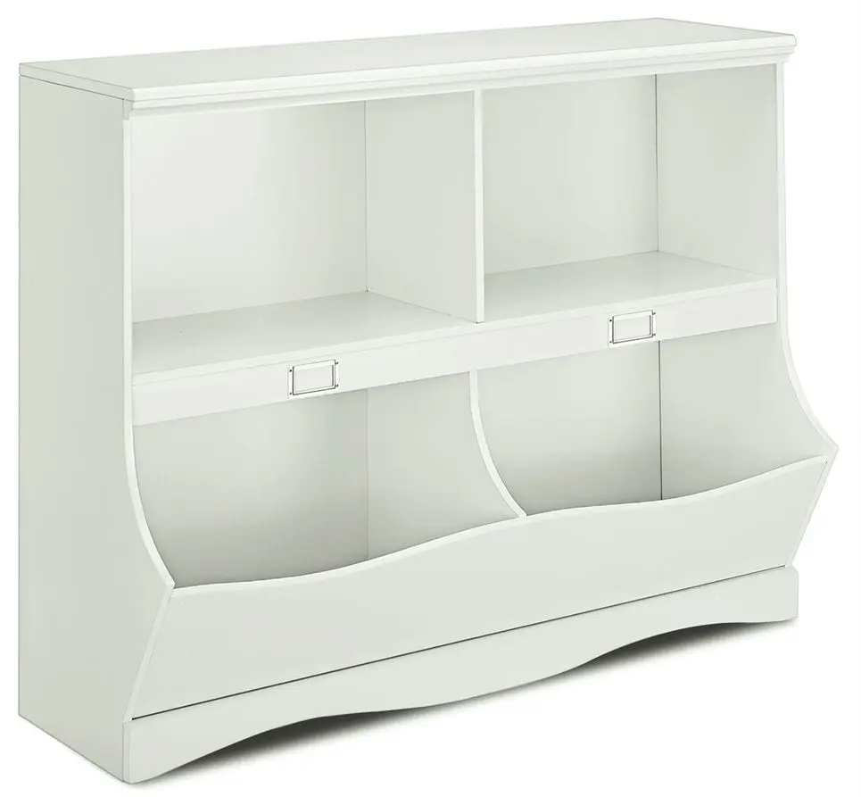 Стеллаж для хранения игрушек Costway HW57075WH (White)