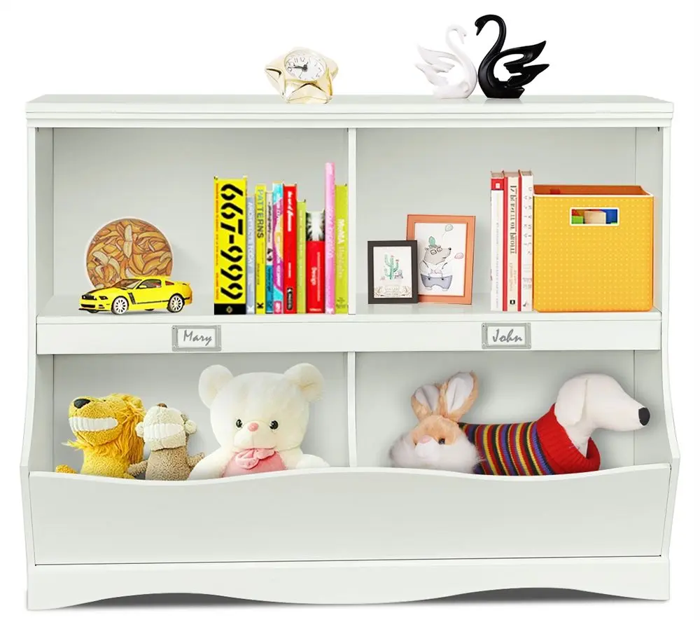 Стеллаж для хранения игрушек Costway HW57075WH (White)