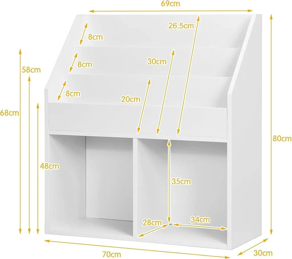 Organizator pentru jucării Costway JZ10150WH (White) - 3