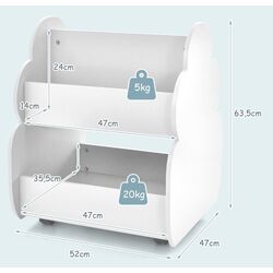 Стеллаж для хранения игрушек Costway TP10133WH (White) Thumb