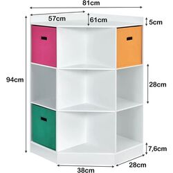 Стеллаж с контейнерами Costway HW65889WH (White) Thumb