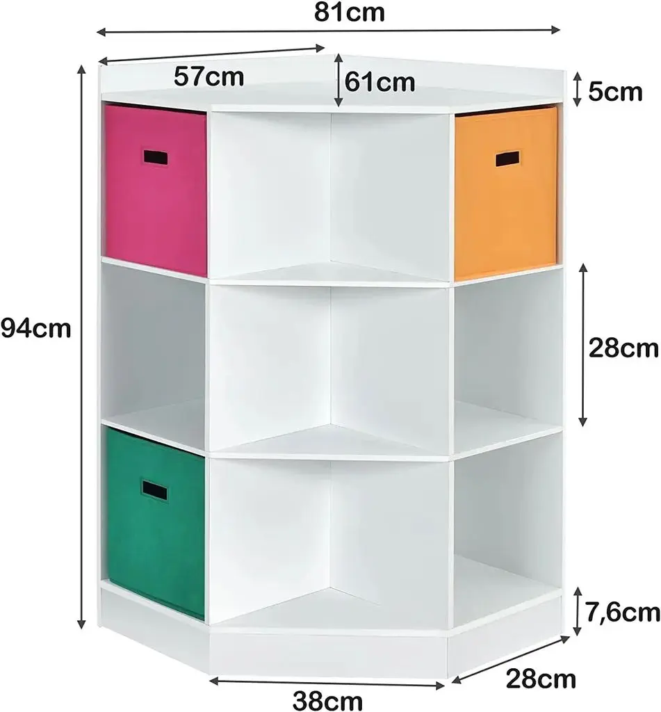 Стеллаж с контейнерами Costway HW65889WH (White)