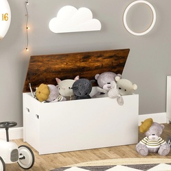Сундук для игрушек Costway JZ10156WH (White/Rustic Brown)