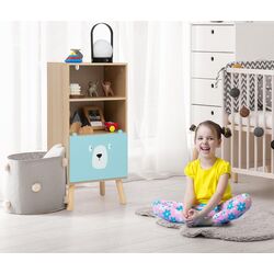 Тумба для хранения игрушек Costway TP10095CF (Natural/Blue) Thumb