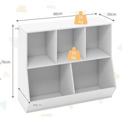 Organizator de jucarii Costway JZ10144WH (White) Thumb
