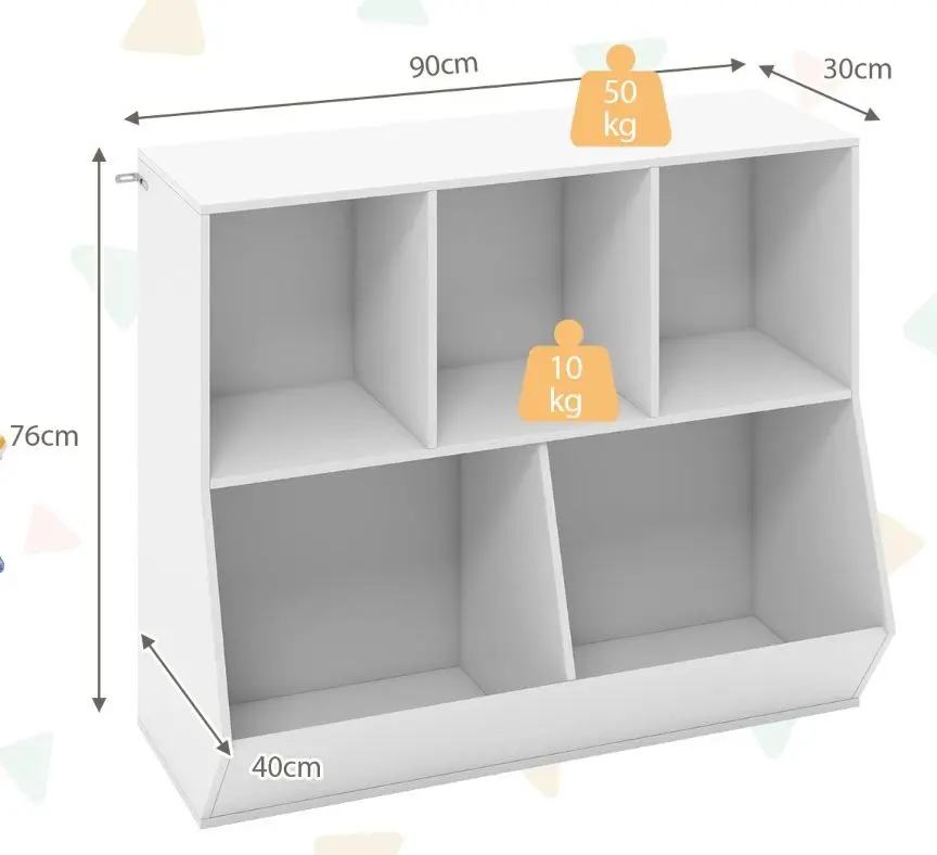 Organizator de jucarii Costway JZ10144WH (White)