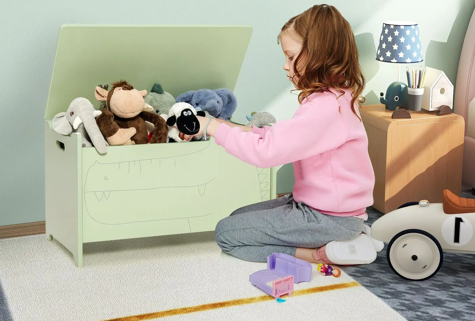 Cutie pentru jucarii Costway TP10079GN (Green)