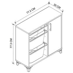 Тумба-органайзер для хранения игрушек Bofigo 1D3S (Pine/White) Thumb