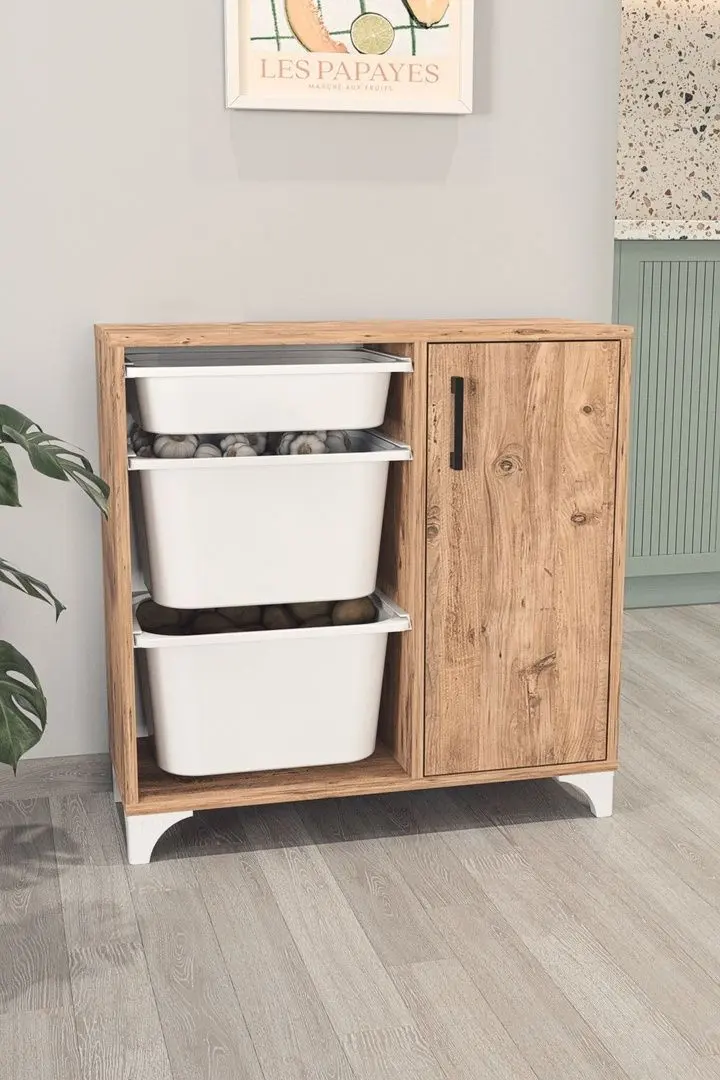 Тумба-органайзер для хранения игрушек Bofigo 1D3S (Pine/White)