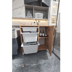 Тумба-органайзер для хранения игрушек Bofigo 1D3S (Pine/White) Thumb