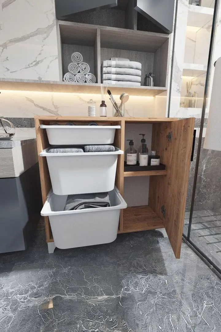 Тумба-органайзер для хранения игрушек Bofigo 1D3S (Pine/White)