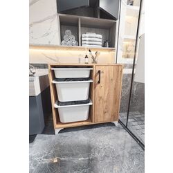 Тумба-органайзер для хранения игрушек Bofigo 1D3S (Pine/White) Thumb