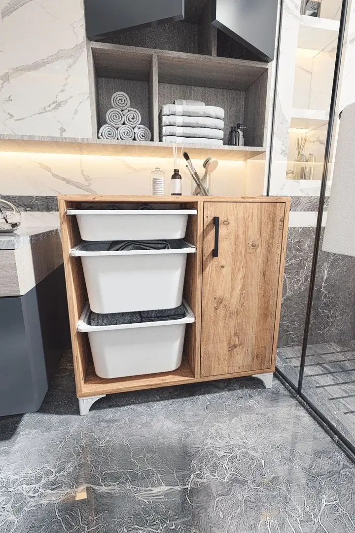 Тумба-органайзер для хранения игрушек Bofigo 1D3S (Pine/White)