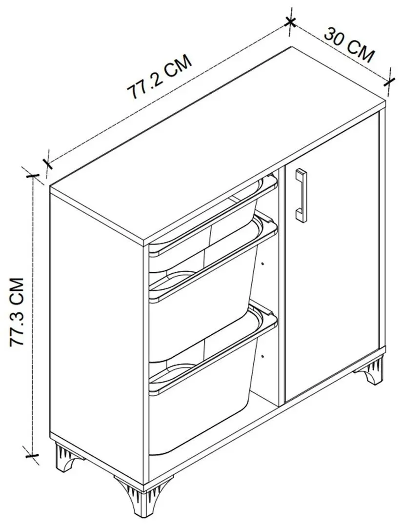 Organizator de jucarii Fabulous 1D3S (White)