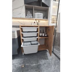 Тумба-органайзер для хранения игрушек Bofigo 1D4S (Pine/White) Thumb